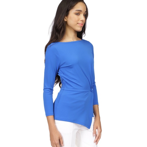 Michael Kors Women's Ring Twist Asymmetrical-Hem Top - Picture 5 of 15